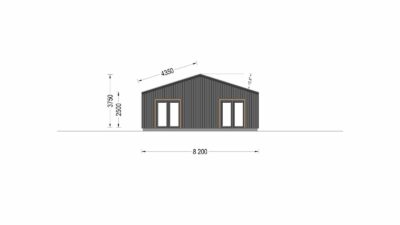 Holzhaus Eliza (44 mm + Holzverschalung), 130 m²