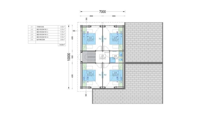 Premium Holzhaus DARLA (44+44 mm), 180 m²