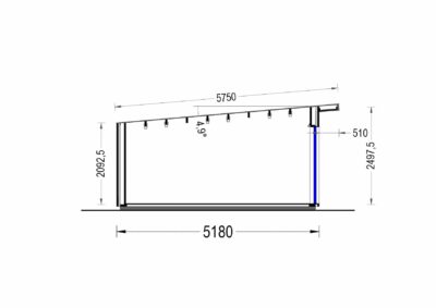 Gartenhaus EVELIN (34 mm + Holzverschalung), 5x5 m, 25 m²