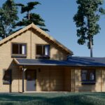 Premium Holzhaus DARLA (44+44 mm), 180 m²