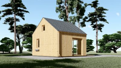 Blockbohlenhaus SARA (44 mm + Holzverschalung), 20 m² inkl. Fußboden Kopie